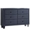 Homeroots 42" X 16" X 31" 2-Tone Gray Pu Wood Dresser 285887 - alternate 1