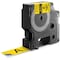 Dymo Label Tape Cartridge, Black/Yellow, Labels/Roll: Continuous 18491 - alternate 1