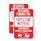 Signmission Reserved Parking for Expecting Mothers Unauthorized Veh, 18'' X 24'', Heavy Gauge Aluminum, 2PK A-1824-2PACK-23104 - alternate 1