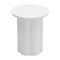 Homeroots 19" White Aluminum Round Pedestal End Table 556552 - alternate 3