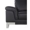 Homeroots 73in Black And Silver Genuine Leather Love Seat 329614 - alternate 3
