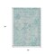 Homeroots 5' X 8' Teal Blue And Pink Floral Medallion Washable Indoor Outdoor Area Rug 616635 - alternate 3