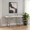 Homeroots 49" White and Gray Computer Desk 489983 - alternate 4