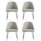Manhattan Comfort Gracie Dining Chair in Stone and Black - Set of 4 4-DC100-BST - alternate 5