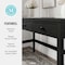 Martha Stewart Rhett Home Office 3 Drawer Desk w/Tapered Legs in Black w/Oil Rubbed Bronze Hardware NAN-PS-23504-BK-BK-MS - alternate 5
