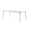 Homeroots 90" White and Silver Marble and Metal Dining Table 534374 - alternate 4