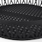 Homeroots Set of Two Black Round Wicker Handmade Serving Trays 609079 - alternate 5