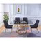 Homeroots 63" Clear and Gold Glass and Metal Geo Pedestal Base Dining Table 602328 - alternate 3