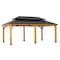 Sunjoy 12x20 ft. Wood Gazebo, Outdoor Patio Steel Hardtop Gazebo, Brown A102032640 - alternate 1