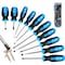 Neiko Magnetic Screwdriver Set, 10 Piece, Slotted Head Tip with Non-Slip Cushioned Handle Grips 01378A - alternate 1