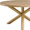 Homeroots 54" Oak Wood Cross Leg Base Round Top Dining Table 631294 - alternate 2