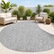 Jonathan Y Evan Modern Rustic Organic Curve Gray 5 ft. x 8 ft. Indoor/Outdoor Shaped Area Rug SHP102D-5 - alternate 1