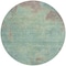 Homeroots 8' Pale Aqua And Taupe Round Abstract Washable Indoor Outdoor Area Rug 618456 - alternate 4