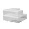 Martha Stewart Brody Clear Plastic Storage Organizer Bins W/ White Engineered Wood Lids, 3 Pack Small/Medium/Large BE-PB3317-WD-3-CL-WH-MS - alternate 1