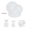 Smarty Had A Party White w/Silver Rim Organic Round Plastic Dinnerware Set (120 Dinner Plates+120 Salad Plates), 240PK 930WHSVP-CASE - alternate 5