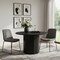 Homeroots 46" Black Solid Wood Pedestal Base Round Top Dining Table 721049 - alternate 5