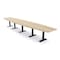Skutchi Designs 18ft Conference Table With Power Unit | 18 Person Modular Hexagon Meeting Table | Harmony Series HAR-HEX.IR-48X216-T.BK-K525-NA - alternate 1