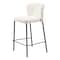 Homeroots Set of Two 26" Cream And Black Faux Leather And Steel Counter Height Bar Chairs 555760 - alternate 5