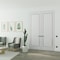 Sartodoors Hidden Double Doors, Planum 0888 Painted White Concealed Metal Frame 36" x 84" (2* 18x84) Left-hand PLANUM0888DMF-BEM-36x84-LH-I - alternate 1