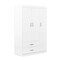 Homeroots White Solid and Manufactured Wood Bedroom Set 592875 - alternate 3