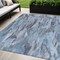 Homeroots 5' X 8' Denim Blue And Blue Abstract Washable Indoor Outdoor Area Rug 609239 - alternate 1