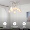 Vidalite Nimbus 12-Light Polished Nickle Chandelier With Snow White Glass Shades, Modern & Contemporary Style CE1013065 - alternate 6