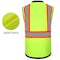 Protectx Class 2 Hi Vis Safety Vests, 6 Pockets, Zipper Front, Solid Back, Reflective, Green, 3PK SV-120SS4-GNBK03-L - alternate 3