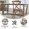 Flash Furniture Advantage Hand Scraped Dark Natural X-Back Chair X-BACK-DNAT - alternate 6