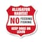 Signmission Alligator Warning Shield Sign Alligator, 12 Inch X 12 Inch, Plastic Sign SHI-P-12-357 - alternate 1