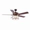 Jonathan Y Circe 52" 3-Light Transitional Glam Drum Shade LED Ceiling Fan With Remote, Oil Rubbed Bronze/White JYL9607B - alternate 5