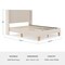 Martha Stewart Maisie Queen Upholstered Platform Bed, Wingback Headboard and Cushioned Siderails TW-3WDB0032-Q-BG-MS - alternate 2