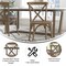 Flash Furniture Advantage Hand Scraped Dark Natural X-Back Chair, PK2 X-BACK-DNAT-2 - alternate 5