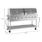 Koolmore 60 in. 8-Burner Commercial Outdoor Propane Gas Grill with 2 Roll Dome Covers in Stainless-Steel CGKIT6-D30D30 - alternate 4