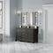 James Martin Vanities Brookfield 60'' D Vanity, Black Onyx w/ Parisien Bleu Silestone Top w/FreePower Wireless Charger 547-V60D-BKO-FPBL - alternate 6