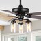 Jonathan Y Lucas 52" 3-Light Rustic Industrial Iron/Wood/Seeded Glass Mobile-App/Remote-Controlled LED Ceiling JYL9614A - alternate 6