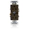 Leviton Duplex Receptacle Outlet, 15A, Brown, 125V 5262-S - alternate 1