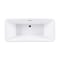 Kingston Brass 71-Inch Acrylic Oval Rectangular Double Ended Pedestal Tub with Drain, No Faucet Drillings VTSQ713224C420 - alternate 1