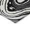 Homeroots 5' X 8' Black Gray And Ivory Abstract Washable Indoor Outdoor Area Rug 601249 - alternate 5
