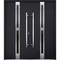 Vdomdoors Steel Double Doors Deux 1755 Black Enamel 2 Sidelight Exterior Windows Stainless Inserts Single Mod DEUX1755DEXD-BLK-W12+72+12 x H80 - alternate 1