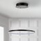 Jonathan Y Brice 15.75" Modern Contemporary Metal Round Integrated LED Pendant, Matte Black JYL7202A - alternate 4
