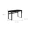 Homeroots Adjustable Black Wood and Metal Sled Computer Desk 490019 - alternate 4
