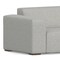 Homeroots 116" Gray Fabric Sofa With Ottoman With Brown Legs 641055 - alternate 4