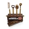 Picnic Time Family Of Brands NFL Cincinnati Bengals Sidecar 5-Piece Bar Tool Set, (Acacia Wood) 672-05-508-077-2 - alternate 3