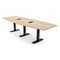 Skutchi Designs 12 Person Conference Table With Power Unit | 12' Boat Table | Harmony Series HAR-BOT-48X144-T.BK-K525-EBLK - alternate 1