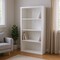 Homeroots White Wood Adjustable Four Tier Bookcase 333357 - alternate 5