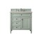 James Martin Vanities Brittany 36" Single Vanity, Sage Green, w/ 3 CM Siberian Silestone Top 650-V36-SGR-3SFR - alternate 1