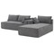 Homeroots 72" Gray Fabric Modular Sleeper Sofa 568307 - alternate 7