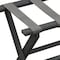 Homeroots Earth Friendly Dark Gray Folding Luggage Rack With Gray Straps 383084 - alternate 4