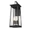 Homeroots Alden 3-Light Matte Black Wall Light 398458 - alternate 3