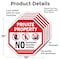 Signmission Private Property No Trespassing Sol, 10 inch X 10 inch, Aluminum Metal Signs, 5PK OC-A-5Pack-10-103 - alternate 4